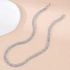 Kashi Cross-border AliExpress Amazon Accessories Zircon claw chain Full diamond necklace Earrings bracelet three-piece jewelry set details Picture